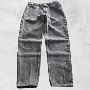 Vintage Levis Jeans 550 35 x 30 (Tag 36x34) hemmed Black Relaxed Taper Made USA